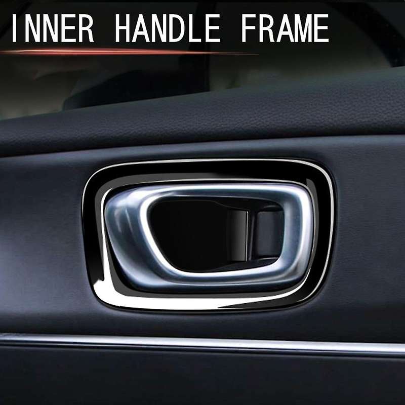 4pcs Glossy Black Inner Door Handle Bowl Panel Cover Trim for Xrv Xr-v -v 2022 2023 Interior Mouldi