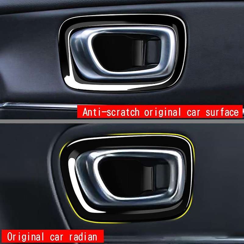 4pcs Glossy Black Inner Door Handle Bowl Panel Cover Trim for Xrv Xr-v -v 2022 2023 Interior Mouldi