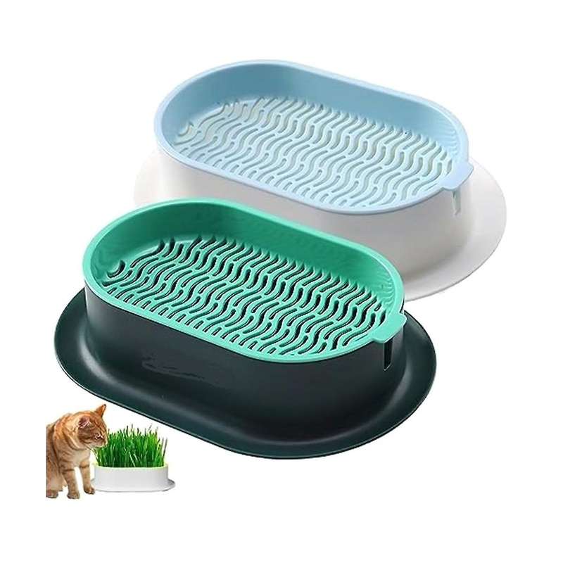 4pcs Grass Planter Catnip Wheatgrass Seed Sprout Tray Hydroponic Grass Growing Kit Nursery Plant Pla