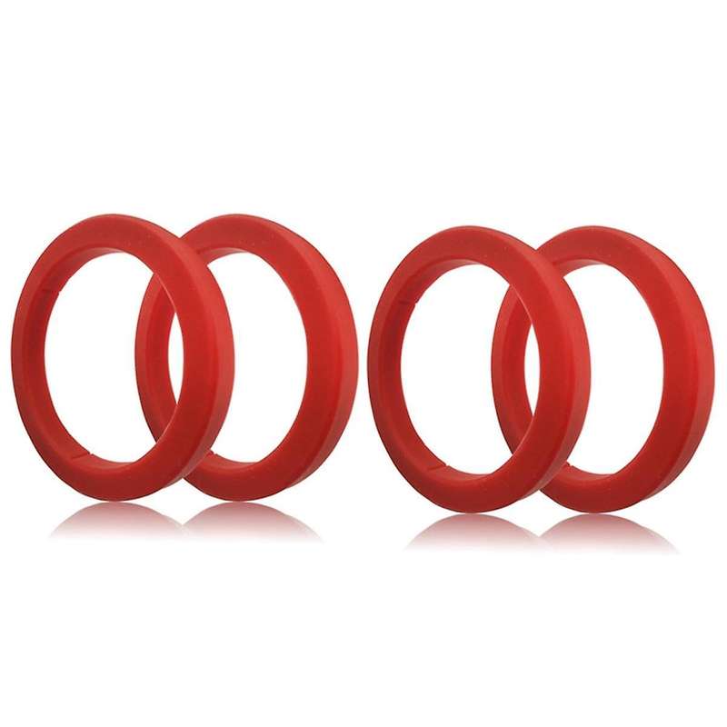 4Pcs Grouphead Gasket 8mm for E61 Espresso Coffee Machine - Red Silicone Ring Compatible for EXPOBAR