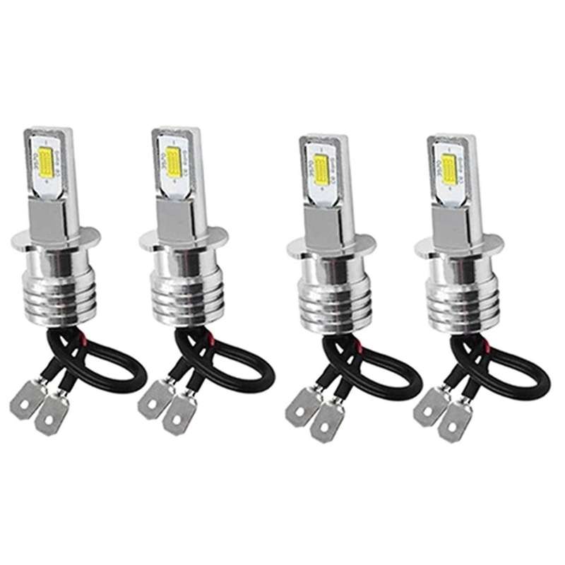 4Pcs H3 Super Bright LED Headlight Fog Light Driving Lamp Bulb Kit 6000K White 10W