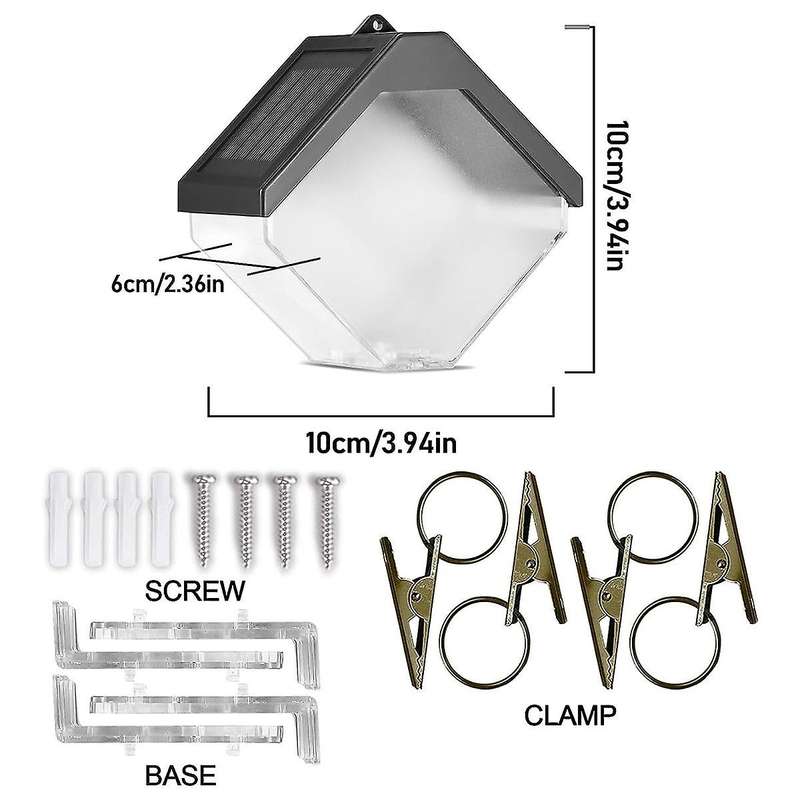 4pcs Hanging Solar Lights Ice Brick, Colour Changing Solar Garden Fence Lights Ip65 Waterproof, Gard