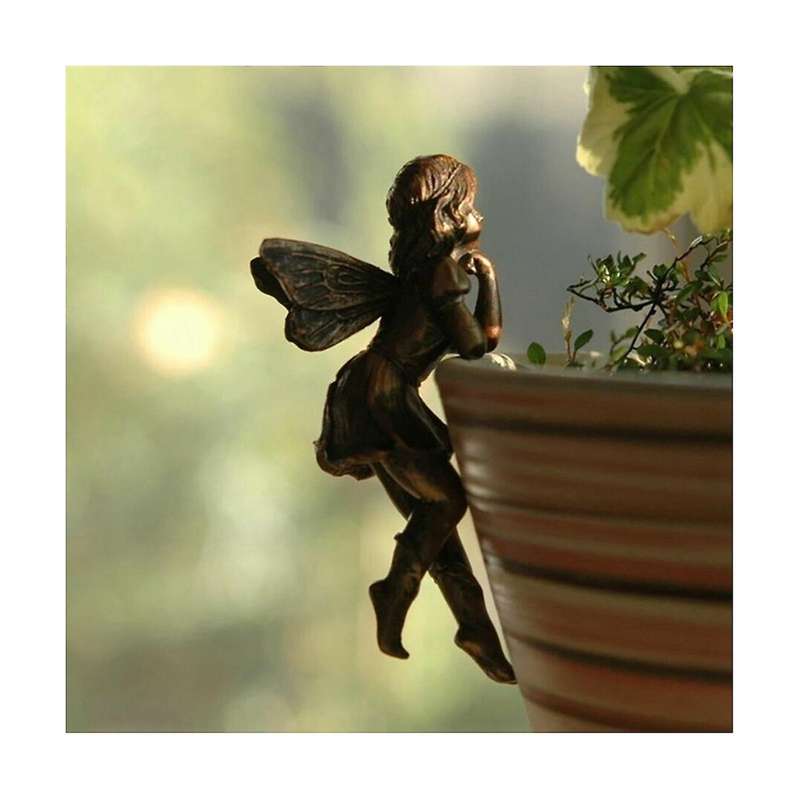 4Pcs Hanging Cup Resin Ornament Fairy Combo Vegetation Basket Edge Decoration Garden Planter Ornamen