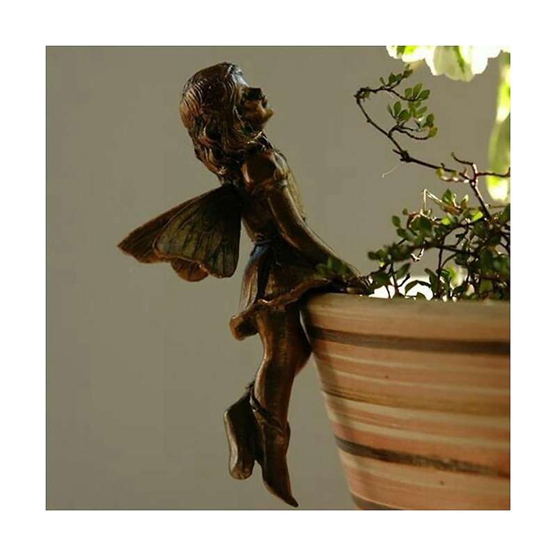 4Pcs Hanging Cup Resin Ornament Fairy Combo Vegetation Basket Edge Decoration Garden Planter Ornamen