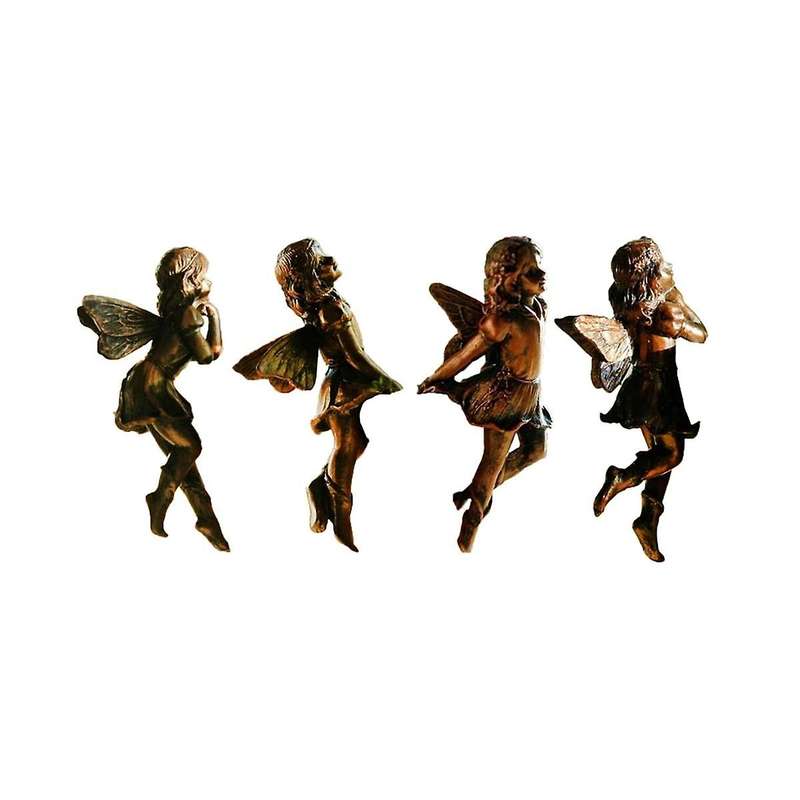 4Pcs Hanging Cup Resin Ornament Fairy Combo Vegetation Basket Edge Decoration Garden Planter Ornamen