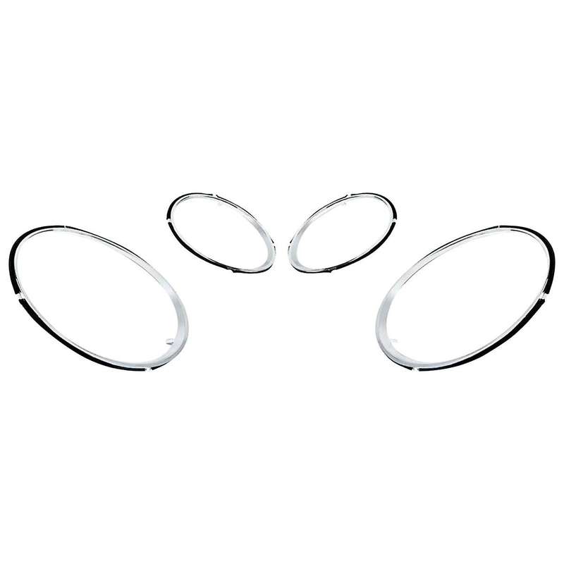 4pcs Headlight Trims Lights Rims Chrome Ring Headlight Frame for Flying Spur 2020-2023 Decorate