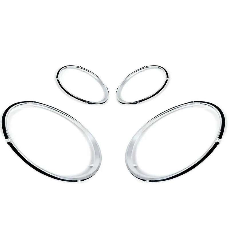 4pcs Headlight Trims Lights Rims Chrome Ring Headlight Frame for Flying Spur 2020-2023 Decorate