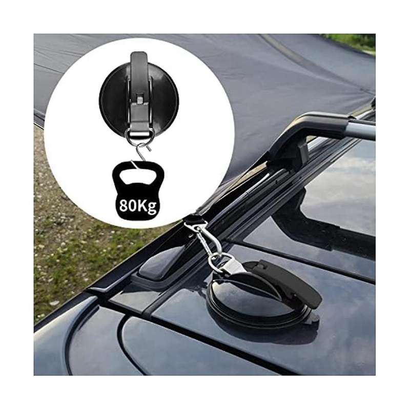 4pcs Heavy Duty Suction Cup Anchor Strong Suction Cups with Hooks for Fixing Car Awnings, Smoothing