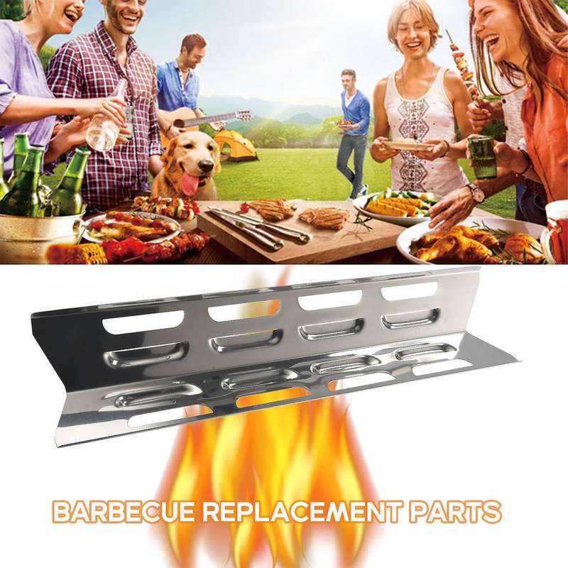 4Pcs Heat Plate for , Master Forge, Perfect Flame, Stainless Steel Heat Diffuser Gas Grill Spare Par