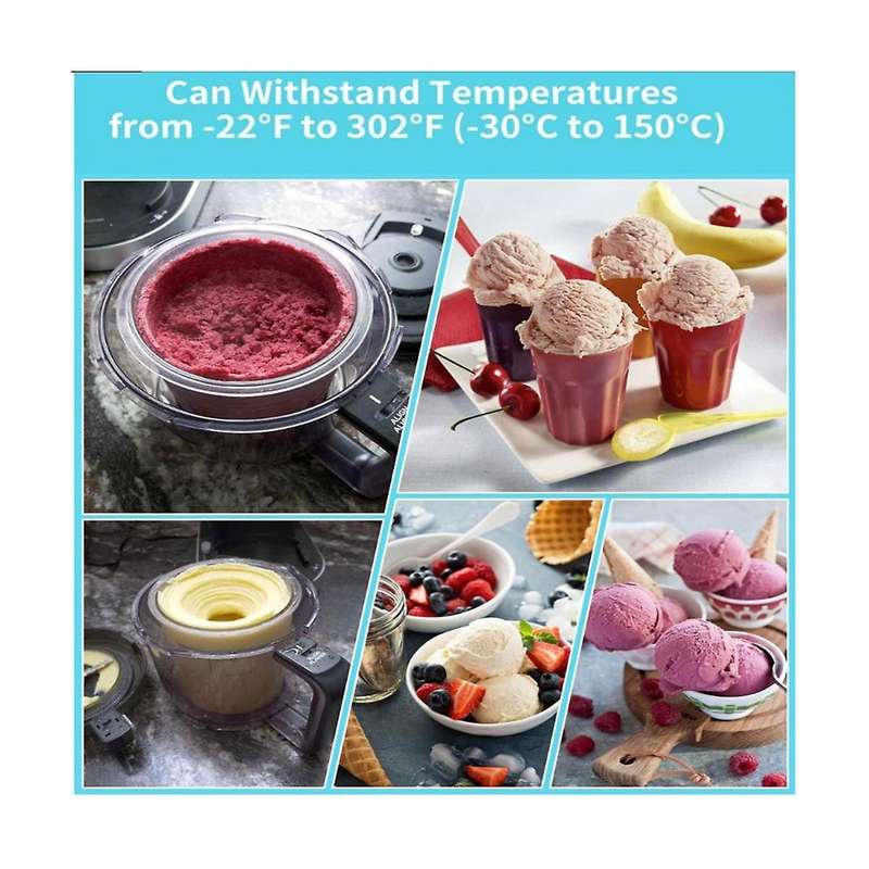 4PCS Ice Cream Pints with Lids for Ninja NC299AMZ & NC300S Series Creami Ice Cream Makers for Ninja