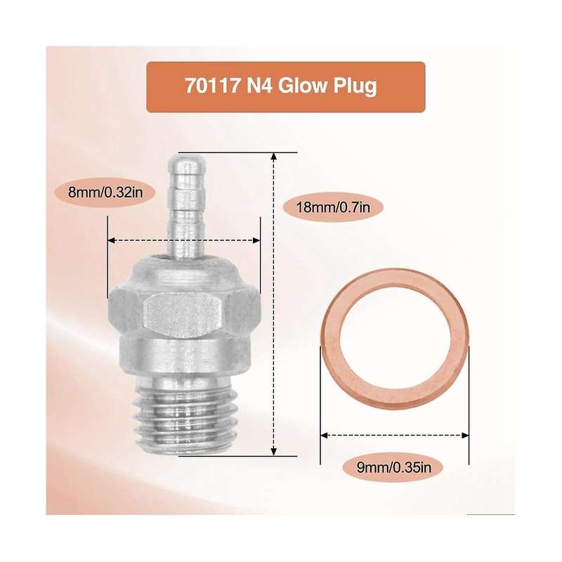 4Pcs Hot Glow Plug N4 Spark Nitro Engine Parts Replace OS for Redcat 1/8 1/10 RC Car Truck