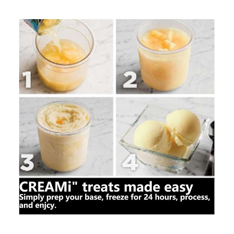 4pcs Ice Cream Pints Cups for Ninja- Creami Nc299amz/nc300s Series Ice Cream Maker Replacements Sto
