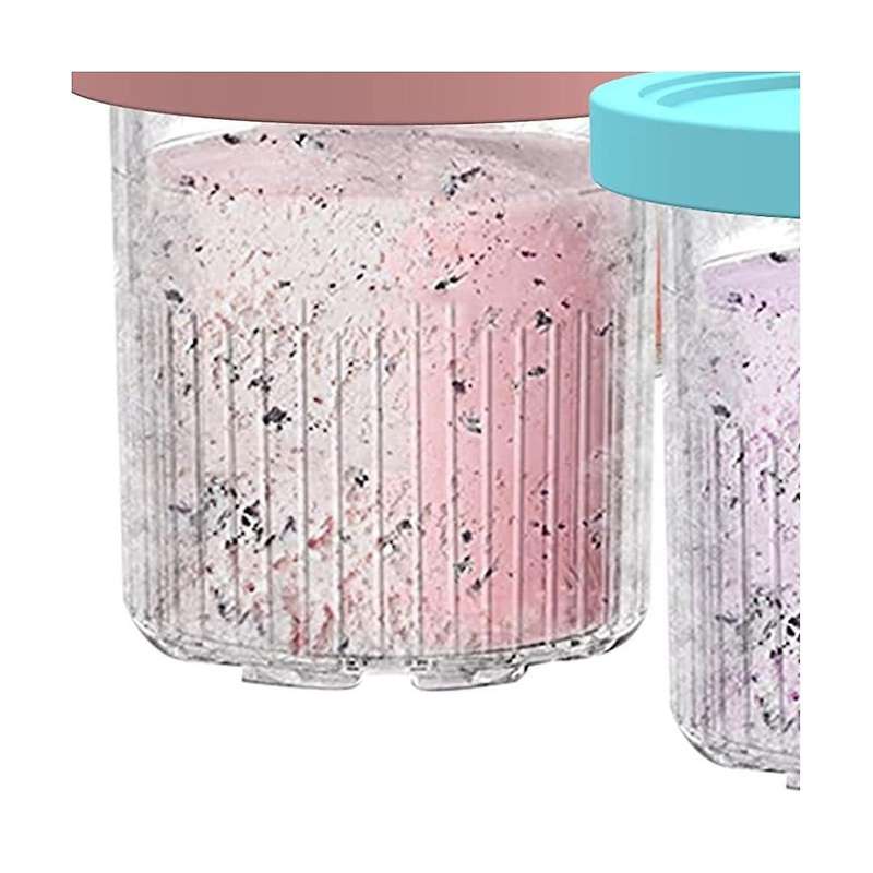 4pcs Ice Cream Pints Cup, Ice Cream Containers with Lids for Ninja Creami Pints Nc301 Nc300 Nc299amz
