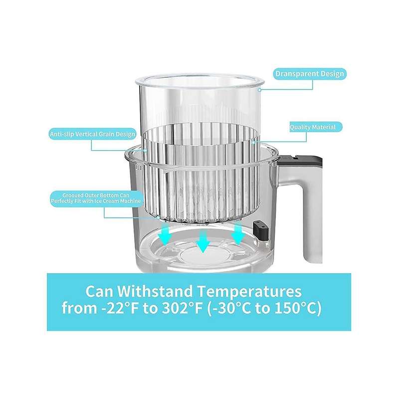 4pcs Ice Cream Pints Cup, Ice Cream Containers with Lids for Ninja Creami Pints Nc301 Nc300 Nc299amz