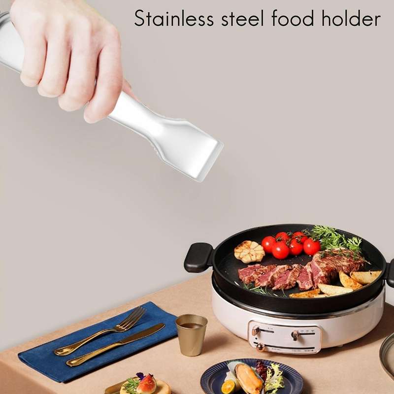 4pcs Ice Tongs Stainless Steel Serving Tongs with Teeth for Ice Bucket Ice Tongs with Springs for R