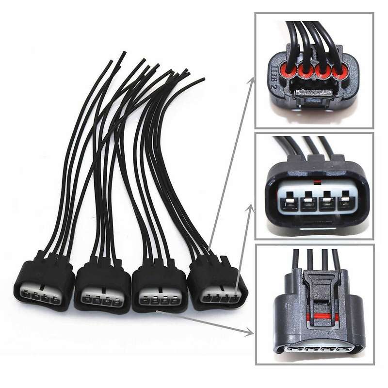 4pcs Ignition Coil Pigtail Connector Repair Harness Kit Set for Toyota Lexus