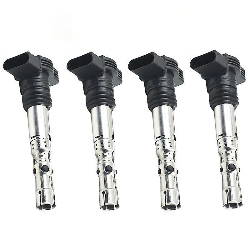 4Pcs Ignition Coil Packs 06A905115 for A4 TT 1.8 T 2.0 2.7