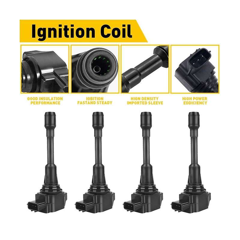 4pcs Ignition Coil for Altima Cube Rogue Fx50 22448ed000, 22448ja00a, 22448ja00c, 610-50136 Uf-549
