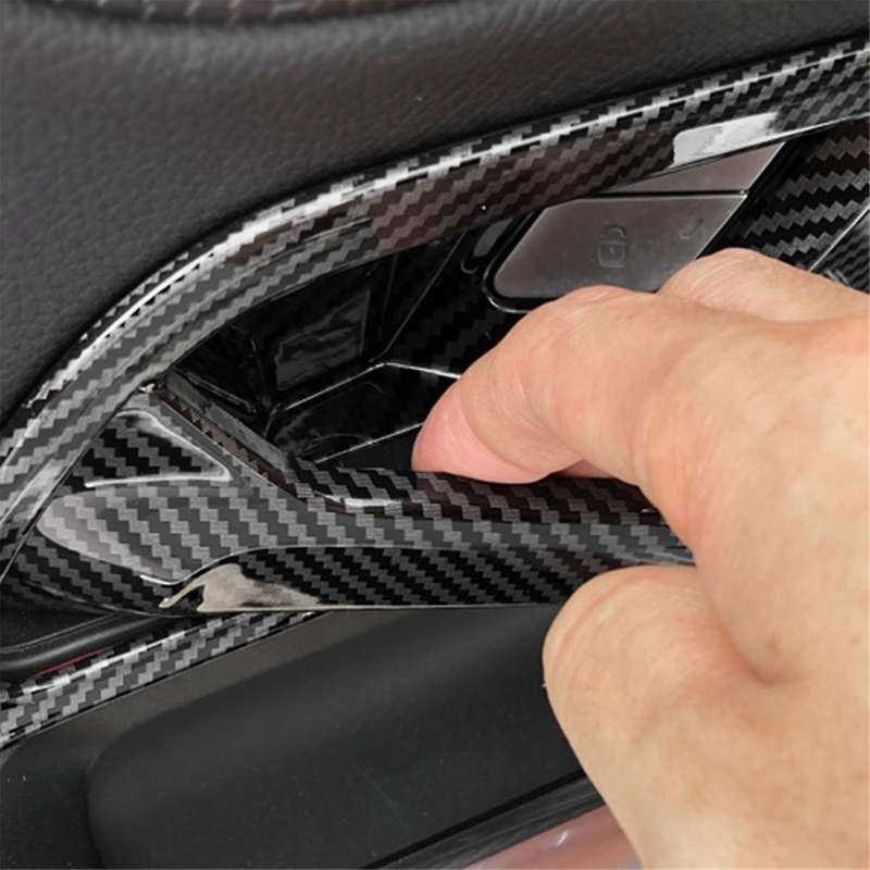 4pcs Inner Door Handle Bowl Frame Trim Stickers for - /gla/eqa/eqb-class X247 200 250 35amg 2020-20