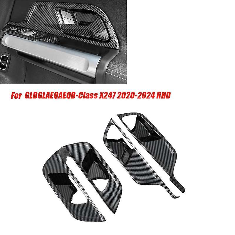 4pcs Inner Door Handle Bowl Frame Trim Stickers for - /gla/eqa/eqb-class X247 200 250 35amg 2020-20