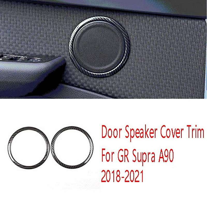 4PCS Inner Door Speaker Tweeter Ring Cover Door Speaker Cover Trim for A90 2018-2021