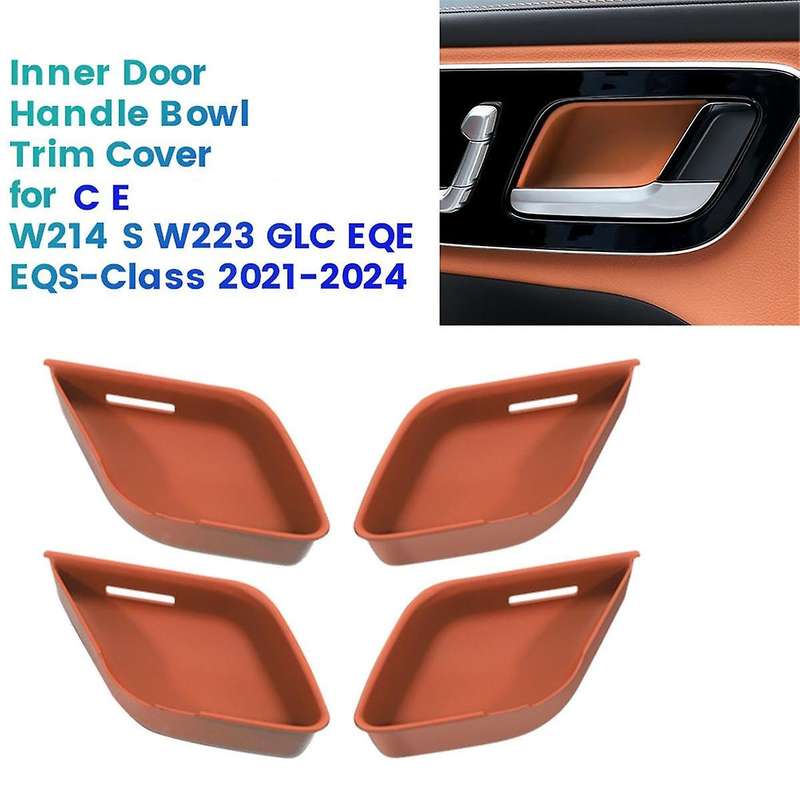4Pcs Inner Door Handle Bowl Cover Trim for C E W214 S W223 GLC EQE EQS-Class 2021-2024 Interior Moul