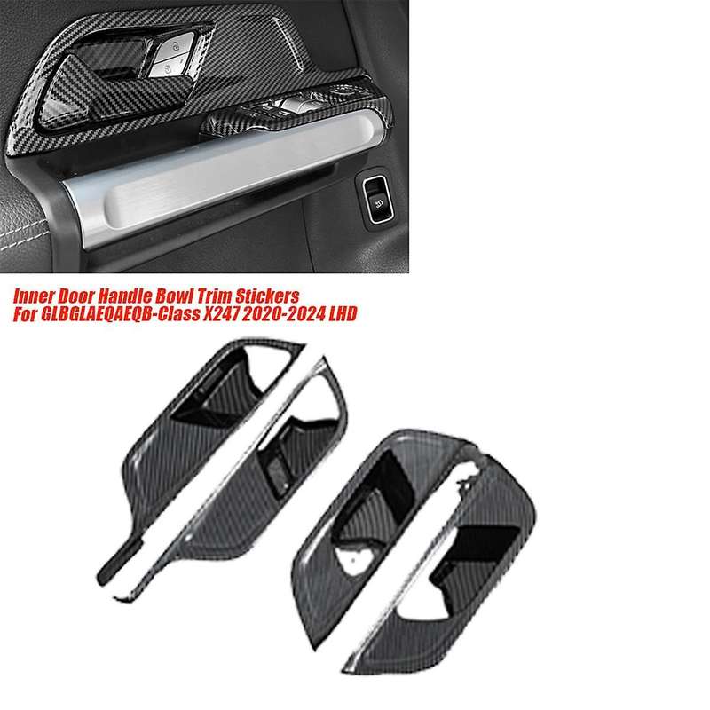 4pcs Inner Door Handle Bowl Frame Trim Stickers for - /gla/eqa/eqb-class X247 200 250 35amg 2020-202