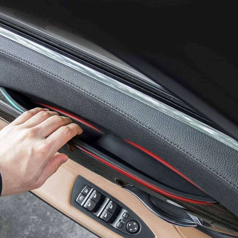 4PCS Inner Handle Pull Trim Cover Compatible -BMW 7 Series F01 F02 2008-2015