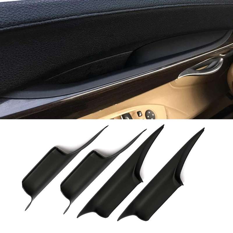 4PCS Inner Handle Pull Trim Cover Compatible -BMW 7 Series F01 F02 2008-2015