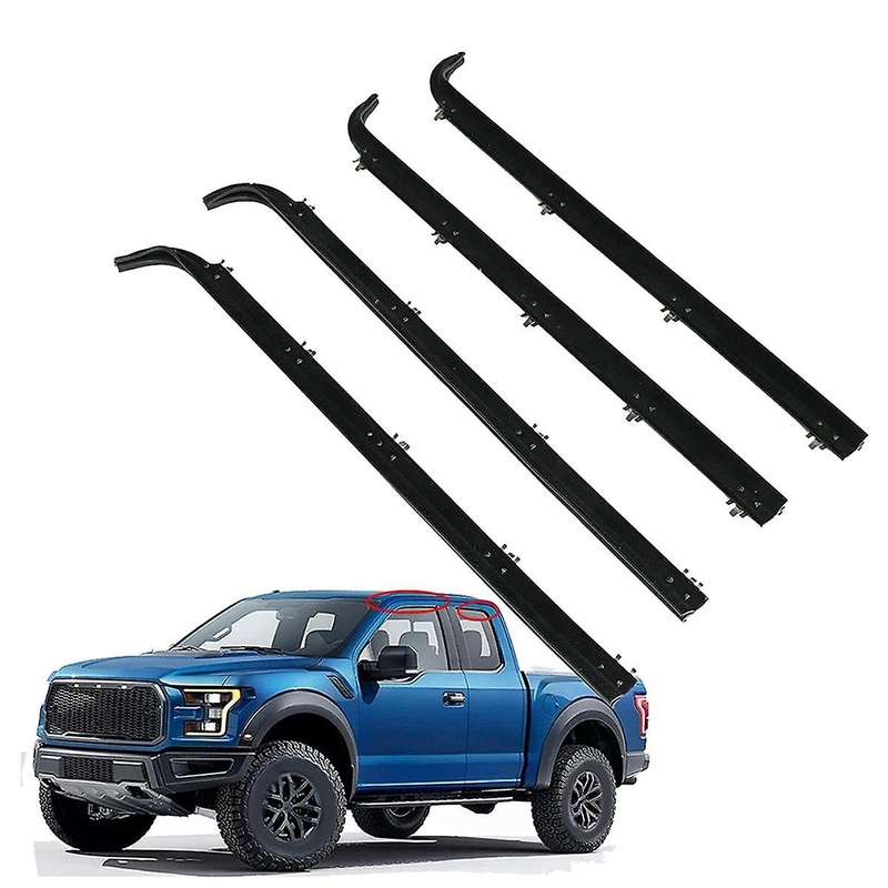 4Pcs Inner Outer Car Door Window Seal Belt Weatherstrip Kit F2TZ1521457A E7TZ1521453A for F250 F350