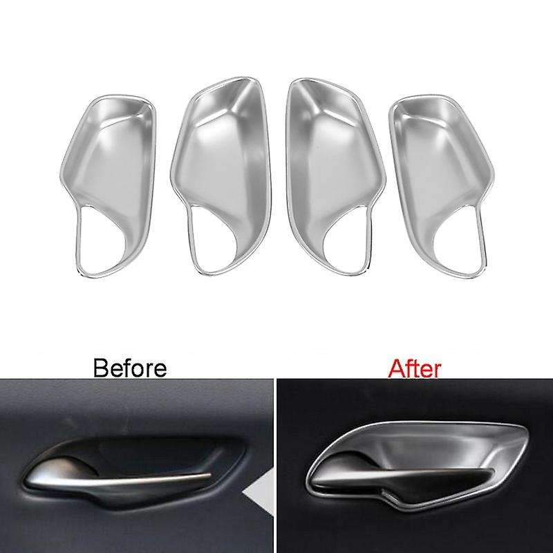 4Pcs Interior Carbon Fiber Car Door Handle Bowl Cover Case Sticker for UX 260H 2019-2021