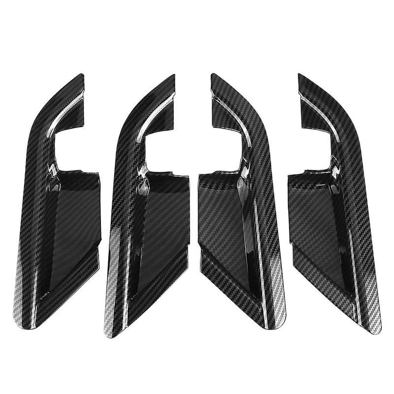 4PCS Interior Door Bowl Handle Stickers, Door Handle Bowl Frame for 2018-2021 Car Accessories Carbon