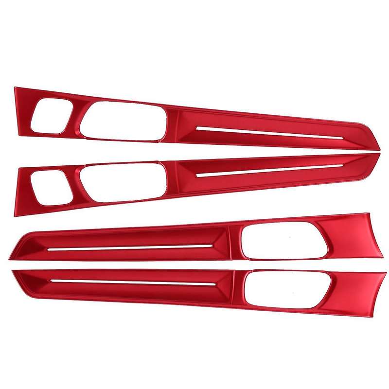 4pcs Interior Door Decorative Strip Cover Trim Decor for 11th 2022 2023 Red Interior Accessories