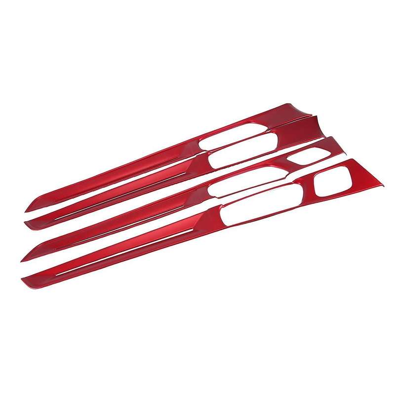 4pcs Interior Door Decorative Strip Cover Trim Decor for 11th 2022 2023 Red Interior Accessories