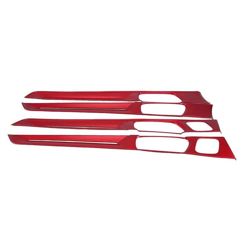 4pcs Interior Door Decorative Strip Cover Trim Decor for 11th 2022 2023 Red Interior Accessories
