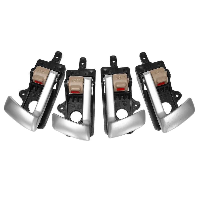 4Pcs Interior Inner Door Handle (4 Doors)for 2007-2012 WITH/ Beige Knob 82610-2B010 82620-2B010