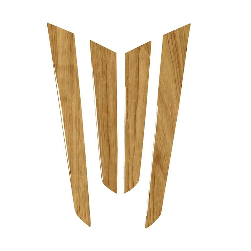 4PCS Interior Door Panel Cover Trim Yellow Wood Grain for C-Class W204 2007-2013