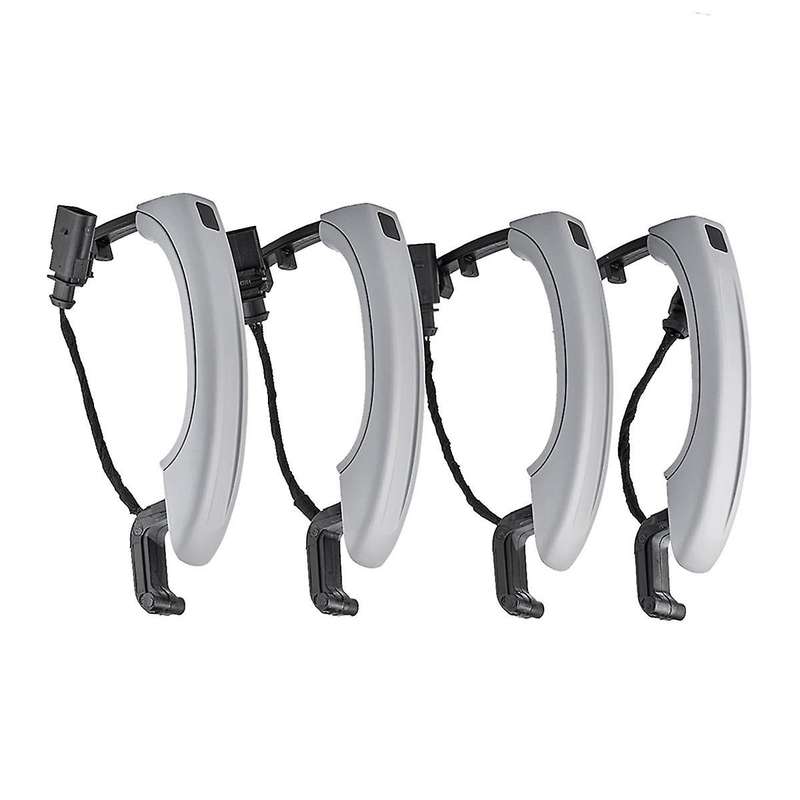 4Pcs Keyless Entry Exterior Door Handle for (4LB) 3.0T/3.6 FSI/4.2T/6.0T 2006-2015 4L0837205B 4L083