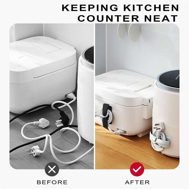 4PCS Kitchen Gadget Appliances Cord Organizer Cable Wire Winder Plug Keeper String Hider for Stand M