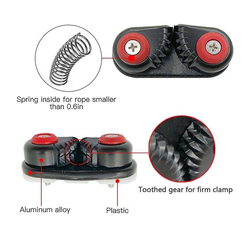 4PCS Kayak Cam Cleat Boat Canoe Sailing Boat Dinghy Aluminum Cam Cleats Fast Entry Kayak Cleats Mari