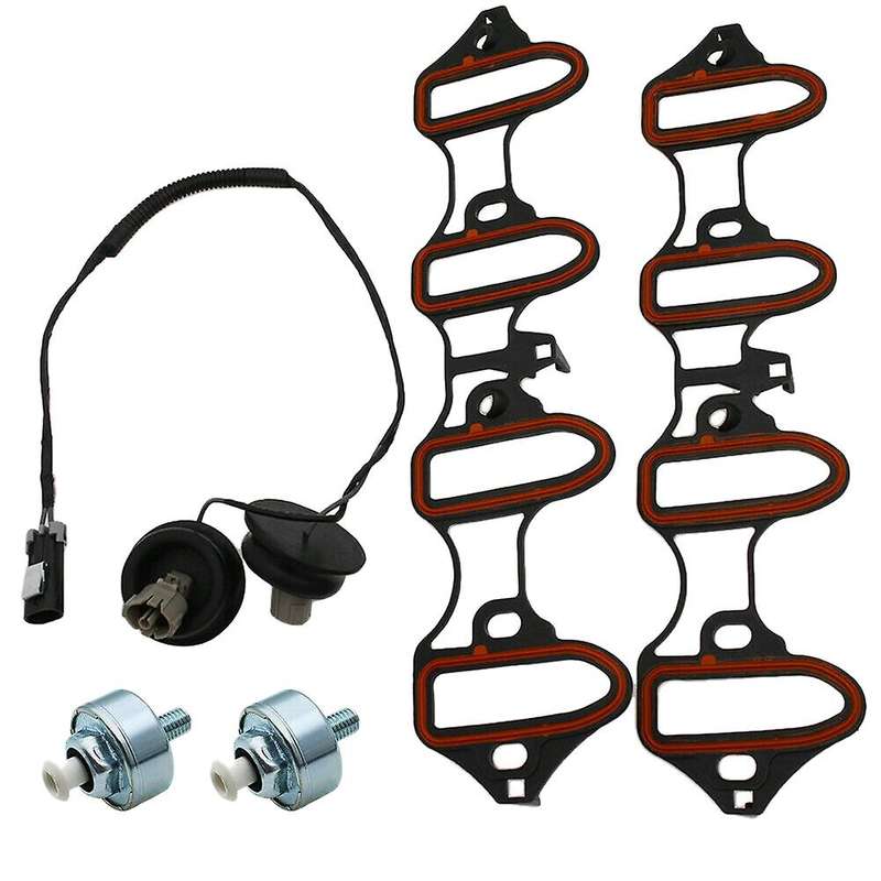4Pcs Knock Sensor Harness Intake Manifold Gasket Kit for 89060413 213-3521 12601822 12589867