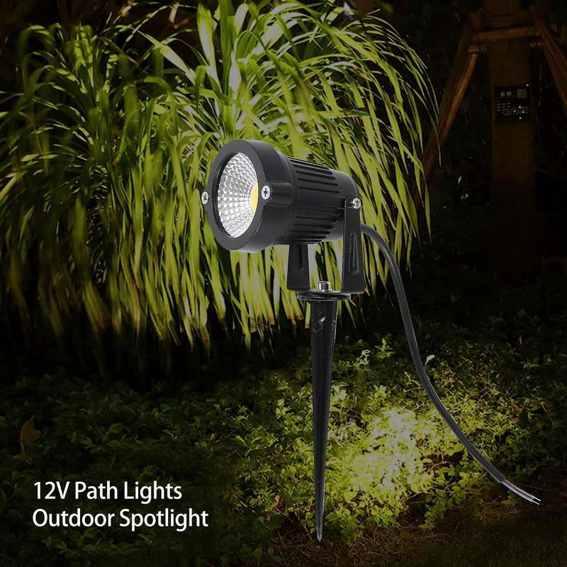 4Pcs Landscape Lights 5W LED Garden Lights 12V Path Lights Outdoor Spotlight COB Super for Garden Pa