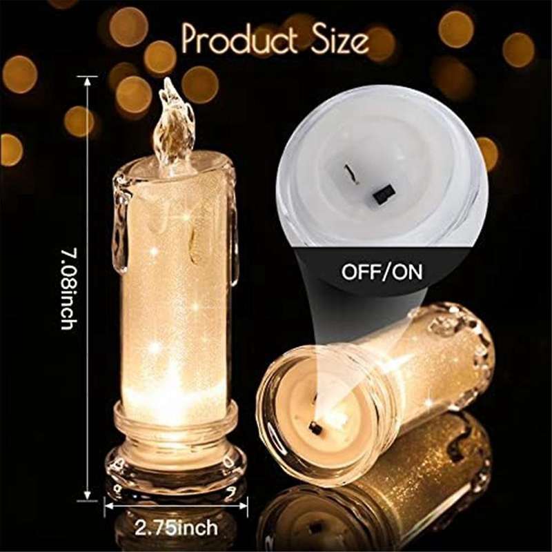 4pcs Led Flameless Candles ,led Clearance Pillar Candles, Battery Included,decoracion for Halloween