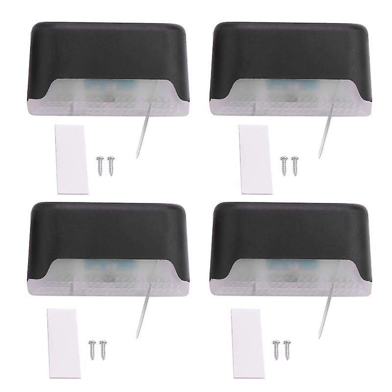 4pcs Led Solar Path Stair Lights Outdoor Garden Yard Fence Wall Landscape Lamp Solar Light for Stai