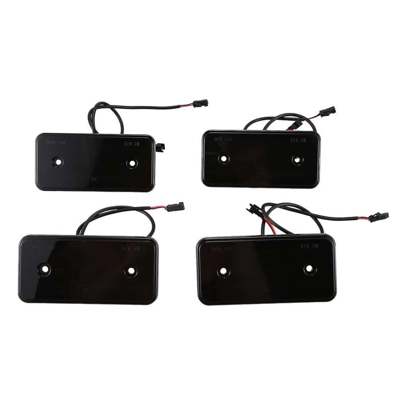 4Pcs LED Side Marker Light Bumper Turn Signal Lamp for W463 G-Class G500 G550 G55 G63 2002-2014 Blac