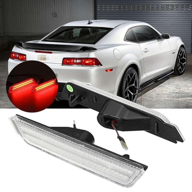 4Pcs LED Side Light Brake Reflector Light 96 SMD LED Indicators for 2010-2015 Trun Signal Lights (Am