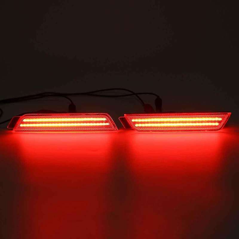 4Pcs LED Side Light Brake Reflector Light 96 SMD LED Indicators for 2010-2015 Turn Signal Light (Amb