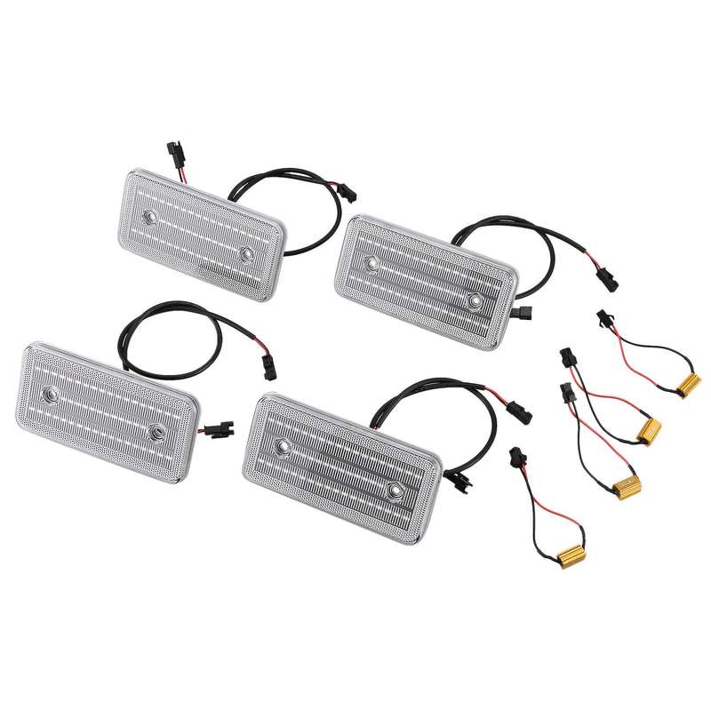 4Pcs LED Side Marker Light Bumper Turn Signal Lamp for W463 G-Class G500 G550 G55 G63 2002-2014 Whit