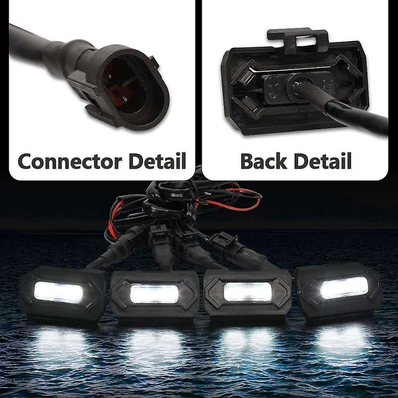 4pcs Led Front Grill Lights for Off Road 2020 2021 External Grill Lamp, White Light