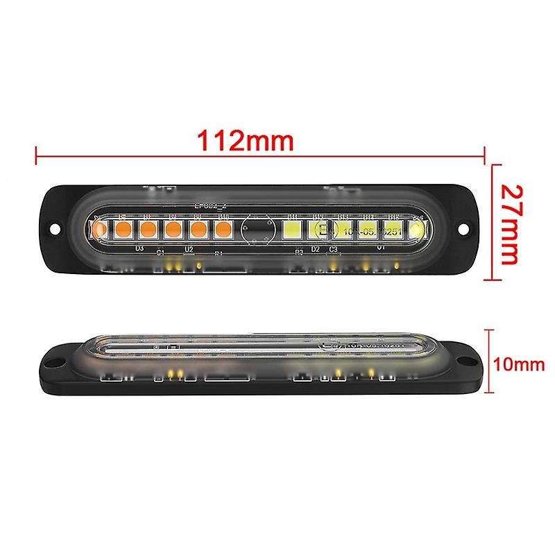 4PCS Light Police Strobe Warning Light , 12 LED Mini Strobe Light Bar Compatible with 12V-24V Vehicl